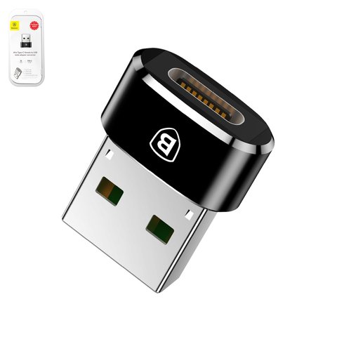 Adaptador Baseus Mini, USB tipo A, USB tipo C, negro, 5 A, #CAAOTG 01