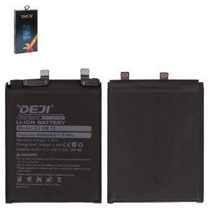 Batería Deji BP46 puede usarse con Xiaomi 12, 12X, Li ion, 3,89 V, 4500 mAh