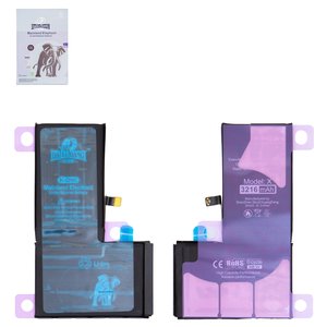 Batería Da Luxiang puede usarse con Apple iPhone X, Li ion, 3.81 V, 3216 mAh, mayor capacidad, original IC