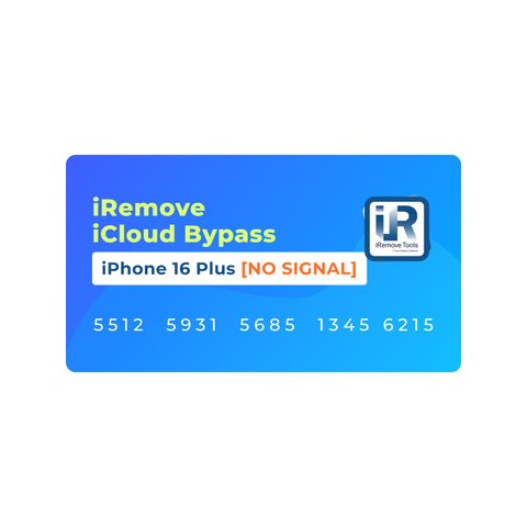 iRemove iCloud Bypass para iPhone 16 Plus [NO SIGNAL]