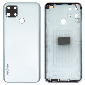 Panel trasero de carcasa puede usarse con Realme C12, gris, con vidrio de cámara
