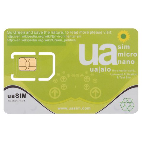 uaSIM – Універсальна SIM карта для активації iPhone  3G 3GS 4 4S 5 5C 5S 5SE 6 6 Plus 6S 6S 7 7 Plus і тестова SIM картка