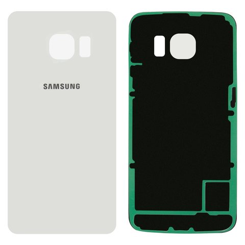 Задняя панель корпуса для Samsung G925F Galaxy S6 EDGE, белая, 2.5D, Original PRC 