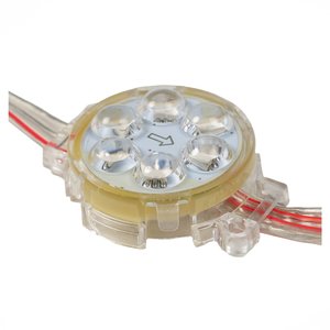 Комплект круглых LED модулей UCS1903, 6 светодиодов SMD5050, 40 мм, IP67, 20 шт. 