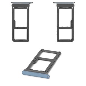 Держатель SIM карты для Samsung G950F Galaxy S8, G955F Galaxy S8 Plus, голубой, c держателем MMC, coral Blue, single SIM