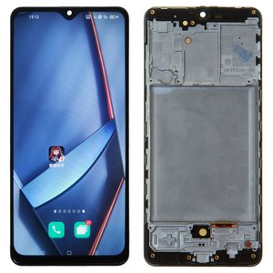 Дисплей для Samsung A315 Galaxy A31, чорний, з рамкою, High Copy, з широким обідком, OLED 