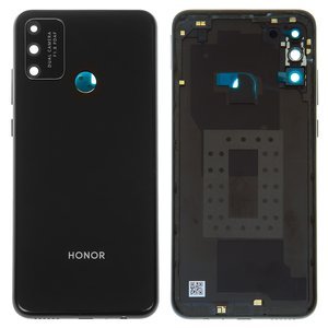 Задня панель корпуса для Huawei Honor Play 9A, чорна, із склом камери, dark night Black, MOA AL00 MOA TL00 MED AL20 MOA AL20