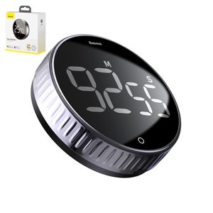 Таймер Baseus Heyo rotation, чорний, пластик, магнітний, з дисплеєм, #ACDJS 01