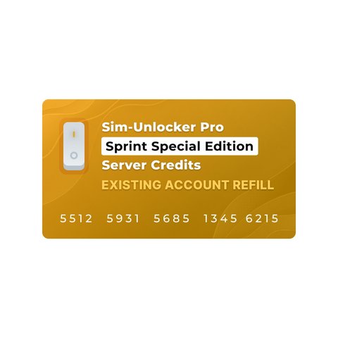 Серверні кредити Sim Unlocker Pro Sprint Special Edition поповнення існуючого акаунту 