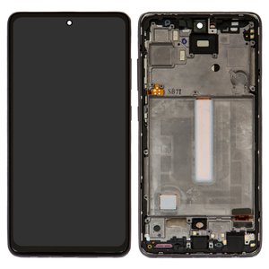 Дисплей для Samsung A525 Galaxy A52, A526 Galaxy A52 5G, чорний, з рамкою, High Copy, OLED 6,42" 
