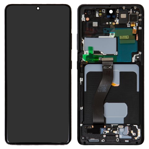 Дисплей для Samsung G998 Galaxy S21 Ultra 5G, чорний, з рамкою, Original PRC 