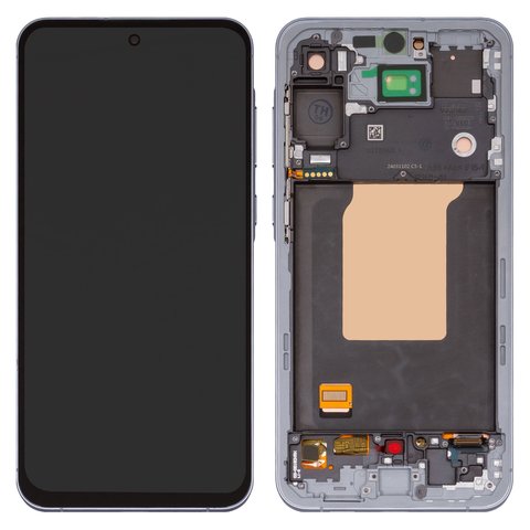 Дисплей для Samsung A556 Galaxy A55, голубой, с рамкой, High Copy, OLED , iceblue