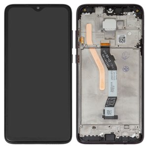 Дисплей для Xiaomi Redmi Note 8 Pro, черный, с рамкой, High Copy, dual Sim holder, M1906G7I, M1906G7G