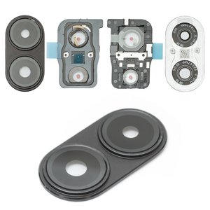 Стекло камеры для Xiaomi Poco X7 Pro, черное, с рамкой