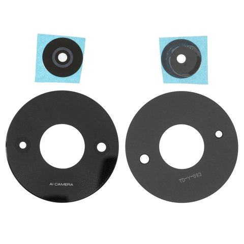 Стекло камеры для Xiaomi Redmi A3, черное, комплект 2 шт.