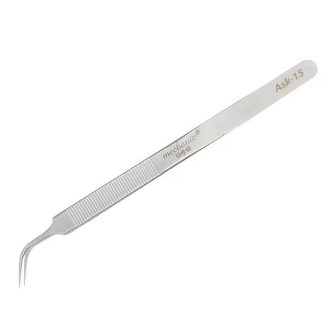 Пинцет монтажный Mechanic Ask 15, изогнутый, 155 мм