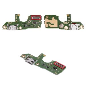 Шлейф для Tecno Pop 5 BD2 , конектора зарядки, з мікрофоном, з компонентами, High Copy, плата зарядки