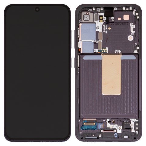 Дисплей для Samsung S911 Galaxy S23, чорний, з рамкою, Original PRC 
