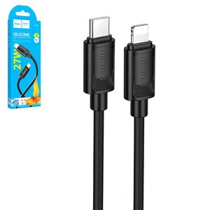 USB кабель Hoco X122, USB тип C, Lightning, 100 см, 27 Вт, чорний, #6942007662161