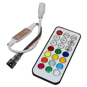 Контроллер с ИК пультом TH2015-X-RF (RGB, WS2811, WS2812, 12 В) Контроллер с ИК пультом TH2015-X-RF (RGB, WS2811, WS2812, 12 В)