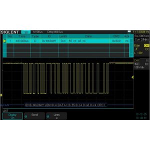 Программное обеспечение SIGLENT SDS-1000X-DC для декодирования IIC, SPI, UART/RS232, CAN, LIN