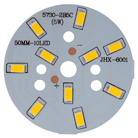 Placa PCB con diodos LED de 5 W luz blanca tíbia, 600 lm, 50 mm 