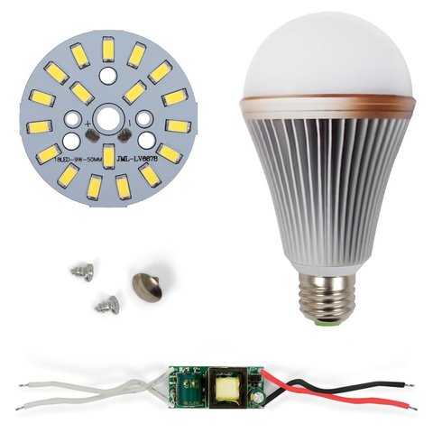 Juego de piezas para armar lámpara LED regulable SQ Q24 5730 9 W luz blanca fría, E27 